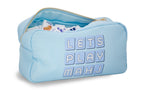 "Let's Play Mahj" Nylon Zip Tile Bag (Light Blue)