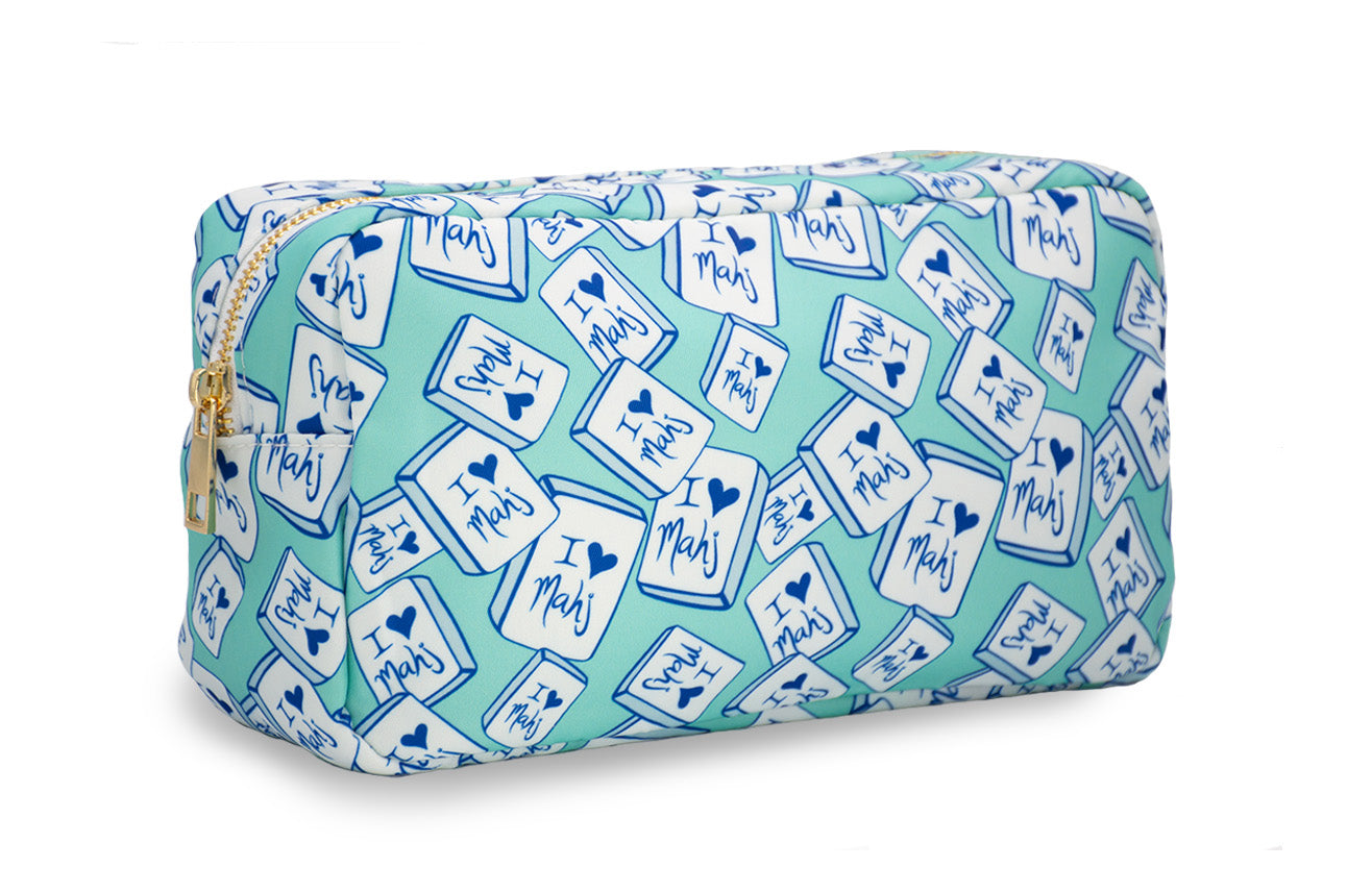 "I Heart Mahj" Nylon Zip Tile Bag